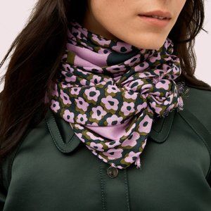 Kate Spade Flair Flora Floral Animal Print Scarf